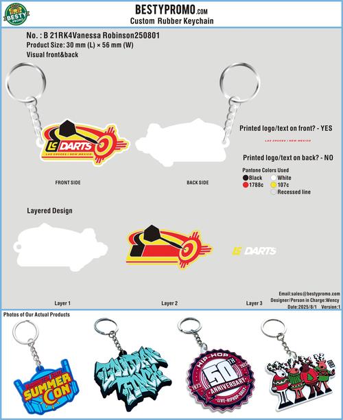 3D Rubber Keychain 21RK4Vanessa Robinson250801-RE