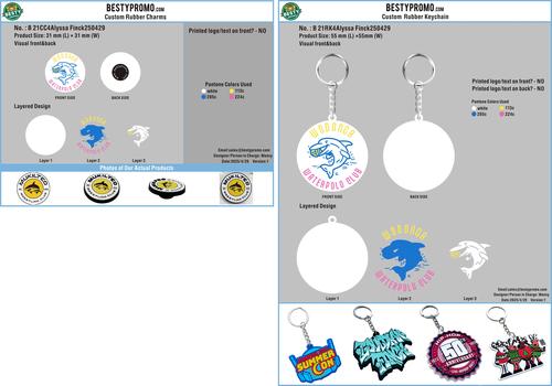 Bundle:Custom Rubber Keychains & Custom Clog Charms 21RK4&CC4Alyssa Finck250429