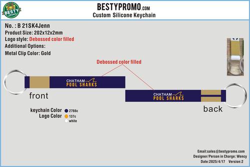 Silicone wristband keychains  21SK4Jenn250417-RE