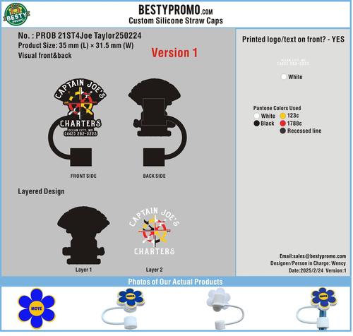 Silicone Straw Cap 21ST4Joe Taylor