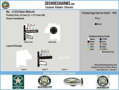 CUSTOM CLOG CHARMS 21CC4Cher Metcalf250618