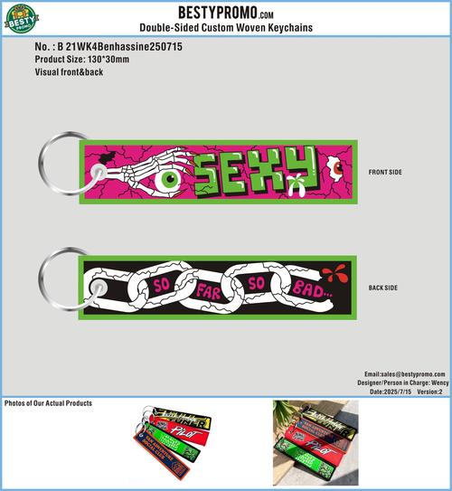 Double Sided Woven Keychains 21WK4Benhassine250715