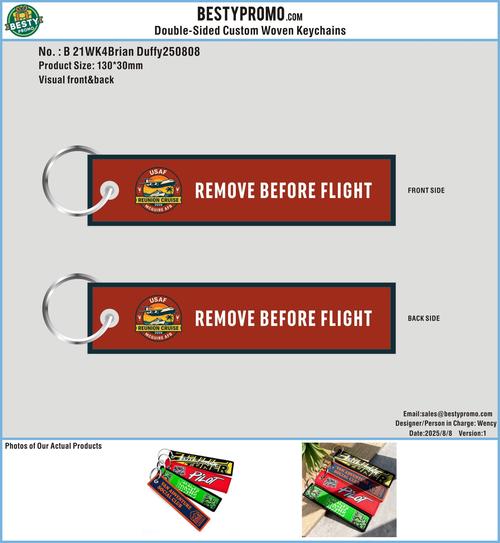 Double Sided Woven Keychains 21WK4Brian Duffy250808