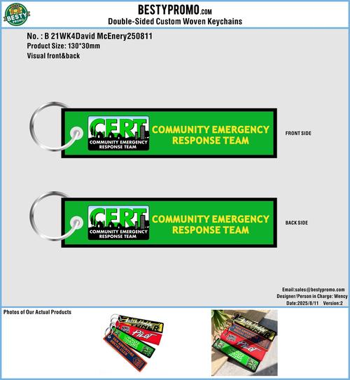 Double Sided Woven Keychains 21WK4David McEnery250811