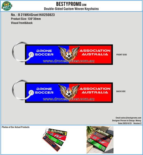 Double Sided Woven Keychains  21WK4Grant Hill250823