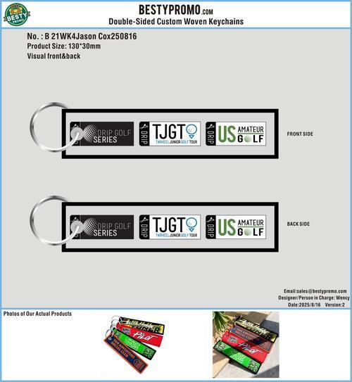 Double Sided Woven Keychains 21WK4Jason Cox250816