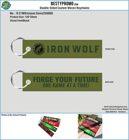 Double Sided Woven Keychains 21WK4Jason Davis250808