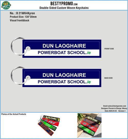 Double Sided Woven Keychains 21WK4Kyron250923