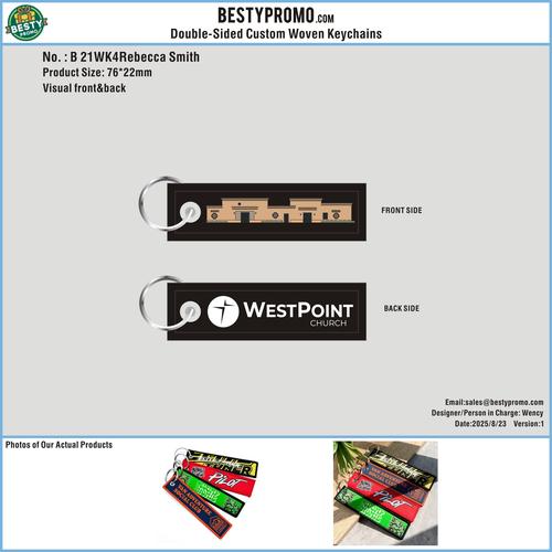 Double Sided Woven Keychains 21WK4Rebecca Smith250823