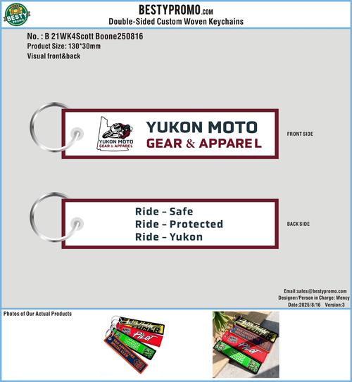 Double Sided Woven Keychains 21WK4Scott Boone250816