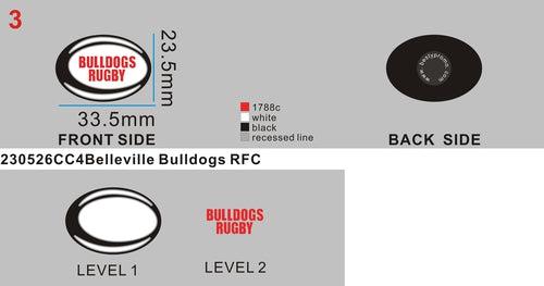 PERSONALIZED LOGO CLOG CHARMS - 230526CC4Belleville Bulldogs RFC10