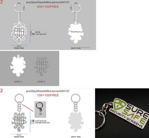 pro224GarethMcLearnon- Rubber keychain + Enamel keychain