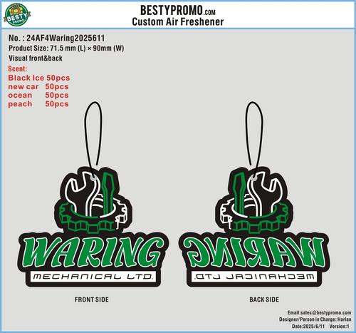 CUSTOM Air Freshener-24AF4Waring2025611-RD