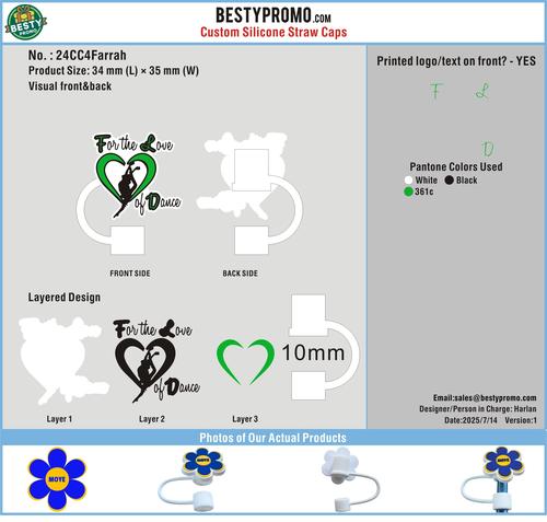 CUSTOM Straw Topper - 24CC4Farrah20250714
