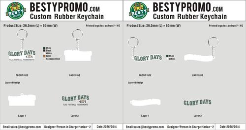 Custom 3D Rubber Keychains-24Glory Days Team20260604