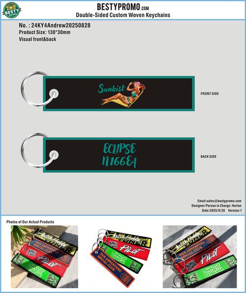 CUSTOM Double Sided Woven Keychains-24KY4Andrew20250828