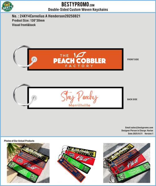 Custom Double Sided Woven Keychains-24KY4Cornelius A Henderson20250821