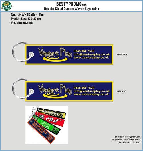 CUSTOM double sided custom woven keychain - 24KY4Dallan Tan20250102