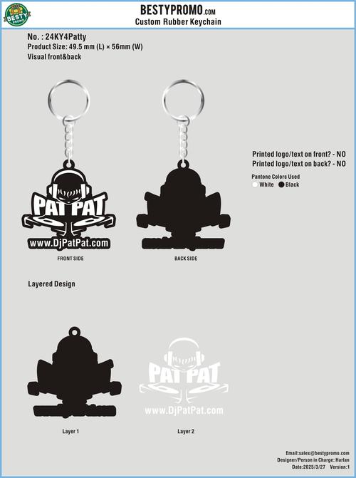 CUSTOM RUBBER KEYCHAINS - 24KY4Patty20260327