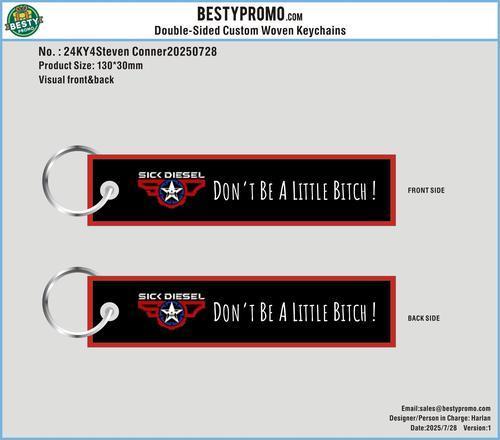 Double-Sided Custom Woven Keychains-24KY4Steven Conner20250728