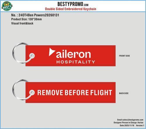 CUSTOM Double Sided Embroidered Keychain-24OT4Ben Powers20260131