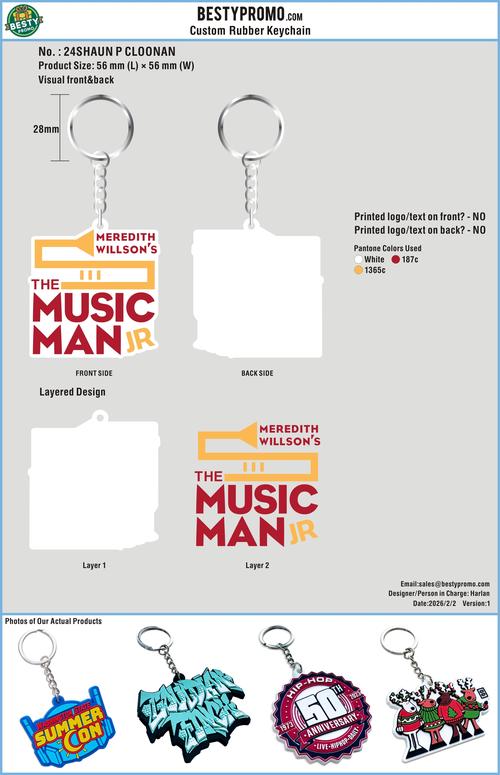 Custom 3D Die Cut Rubber Keychains-24SHAUN P CLOONAN20260202