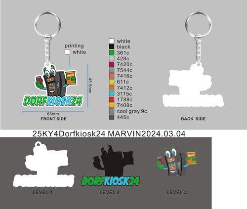 CUSTOM RUBBER KEYCHAINS - 25KY4Dorfkiosk24 MARVIN