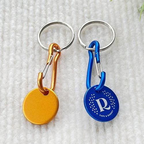Custom Aluminum Round Token Keychain