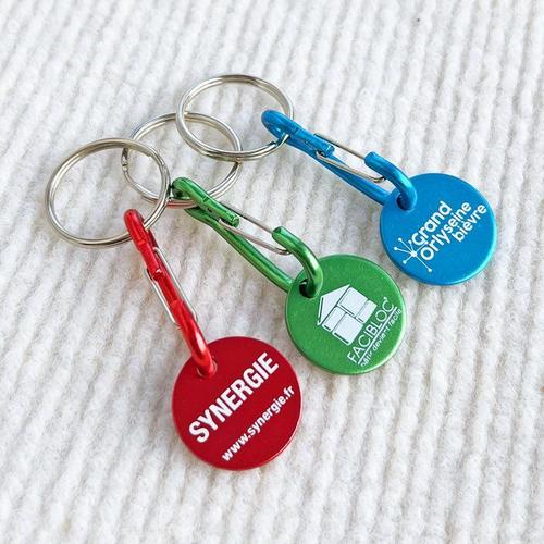 Custom Aluminum Round Token Keychain