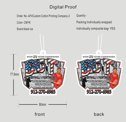 CUSTOM AIR FRESHENER -  230719AF4Custom Cotton Printing Company10