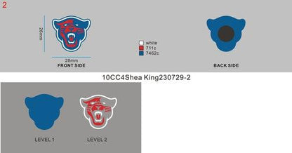 Custom Shoe Charms - 10CC4Shea King230728