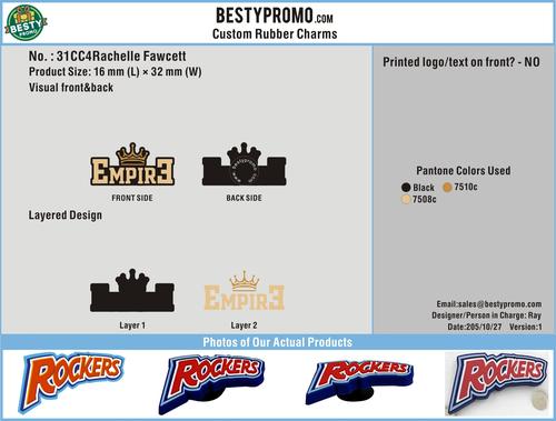 CUSTOM SHOE CHARMS/Silicone Straw Toppers-31ST4Rachelle Fawcett251022