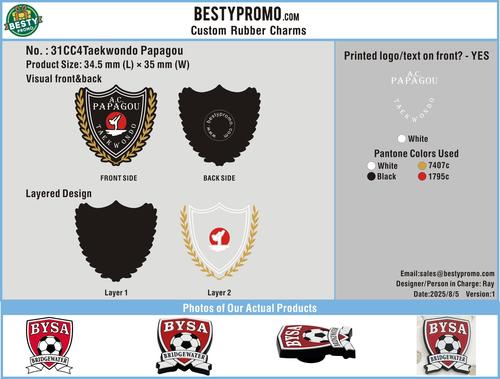 CUSTOM SHOE CHARMS-31CC4Taekwondo Papagou250805