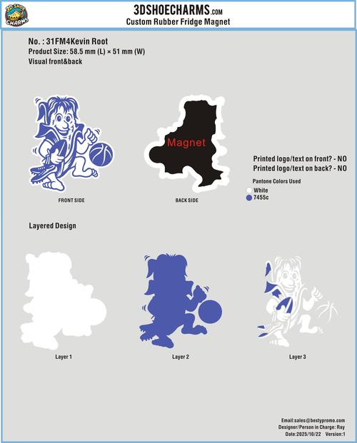 Custom 3D Rubber Fridge Magnet-31FM4Kevin Root251021