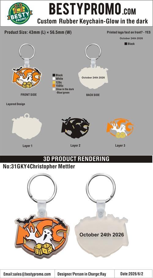 Custom 3D Die Cut Rubber Keychains-Glowing-260604-05-RE