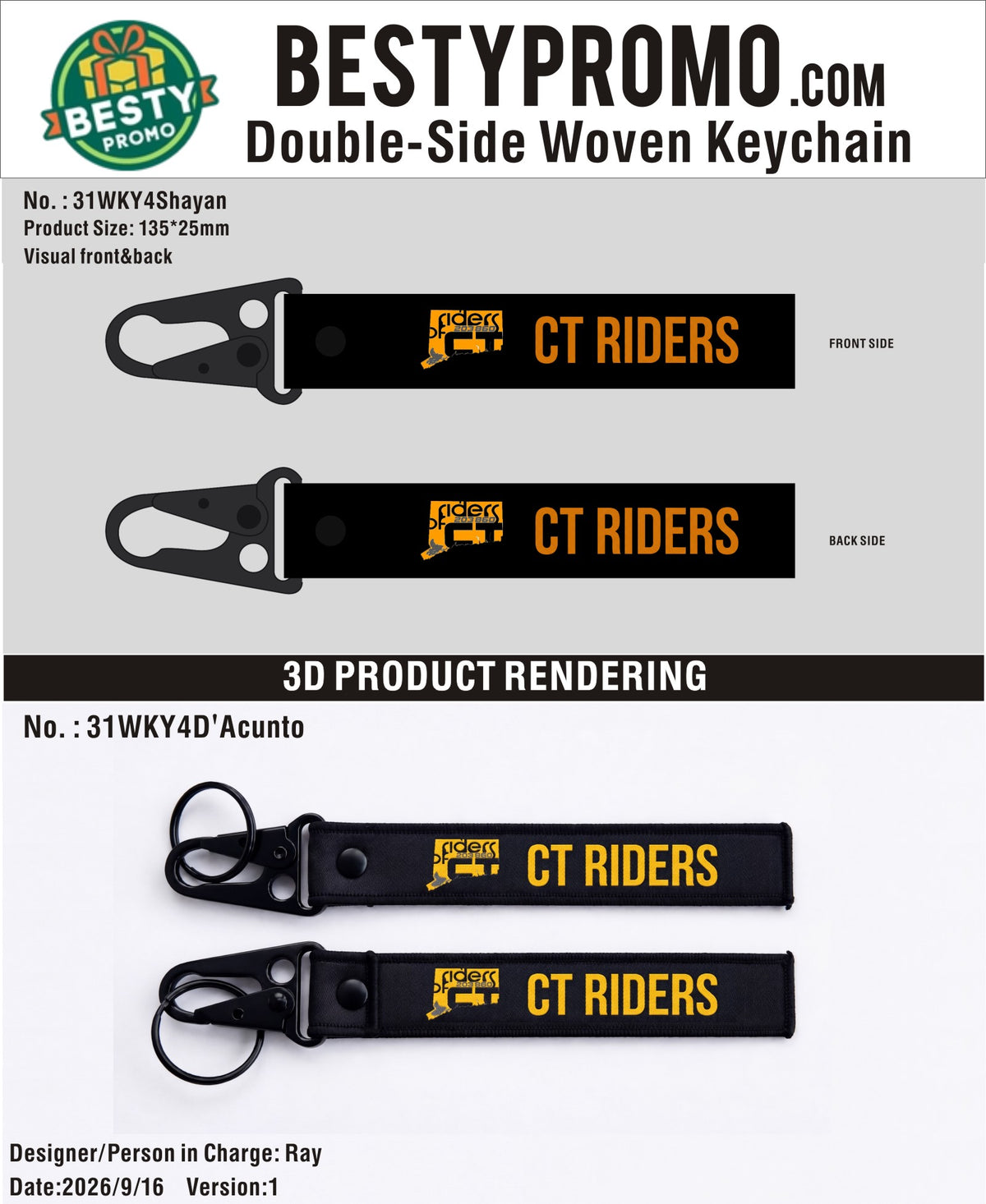 Custom Double-Sided Woven Flight Key Tag with Snap Hook-20260929-31