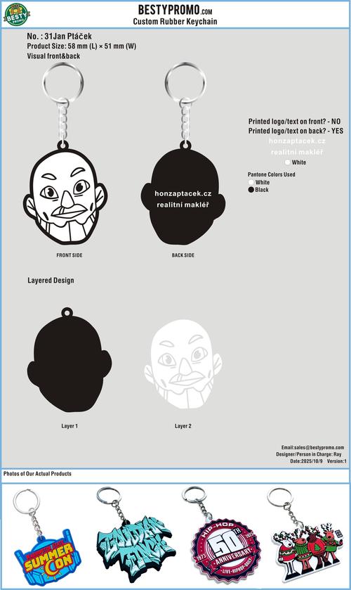 Custom 3D Die Cut Rubber Keychains-31KY4Jan Ptáček251009