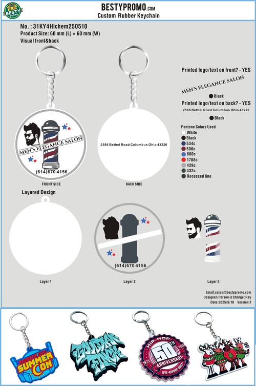 Custom 3D Die Cut Rubber Keychains-31KY4Hichem250512