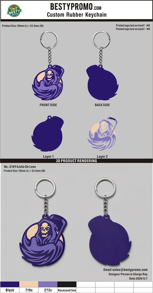 Custom 3D Die Cut Rubber Keychains-20260511