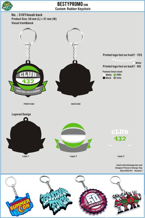 Custom 3D Die Cut Rubber Keychains-31KY4noah back250905