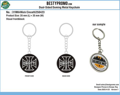 Dual-Sided Doming Metal Keychain-31MKY4Nick Cincotti250424