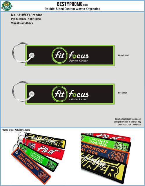 Double-Sided Custom Woven Keychains-31WKY4Brandon250728