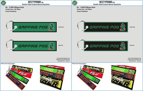 Double-Sided Custom Woven Keychains-31WKY4Megan Nash251014