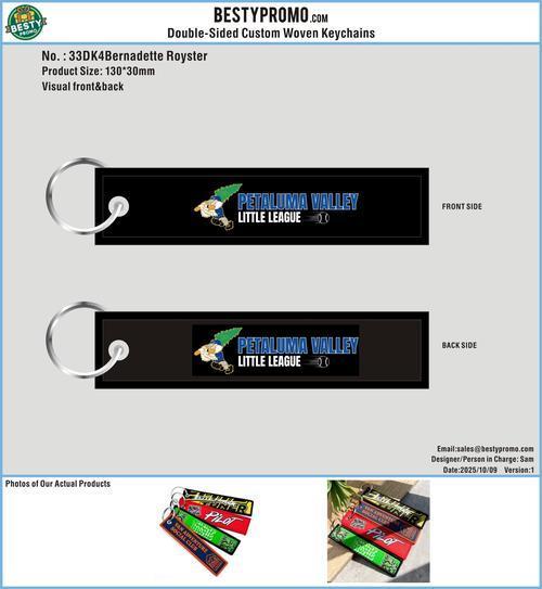 Double-Sided Woven Keychain Tags - 33DK4Bernadette Royster251009