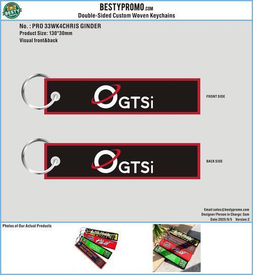 Double-Sided Custom Woven Keychains 33EK4CHRIS GINDER 250804