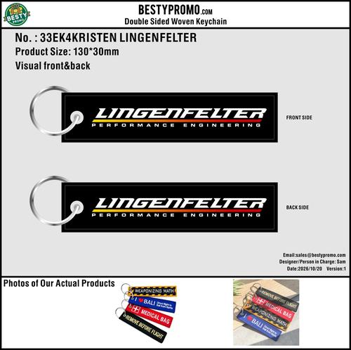 Custom Double-Sided Woven Flight Key Tag-26104-33-2