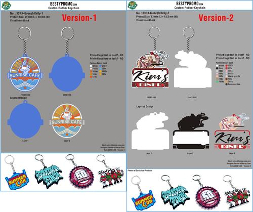 Custom 3D Die Cut Rubber Keychains - 33RK4Joseph Kelly260323