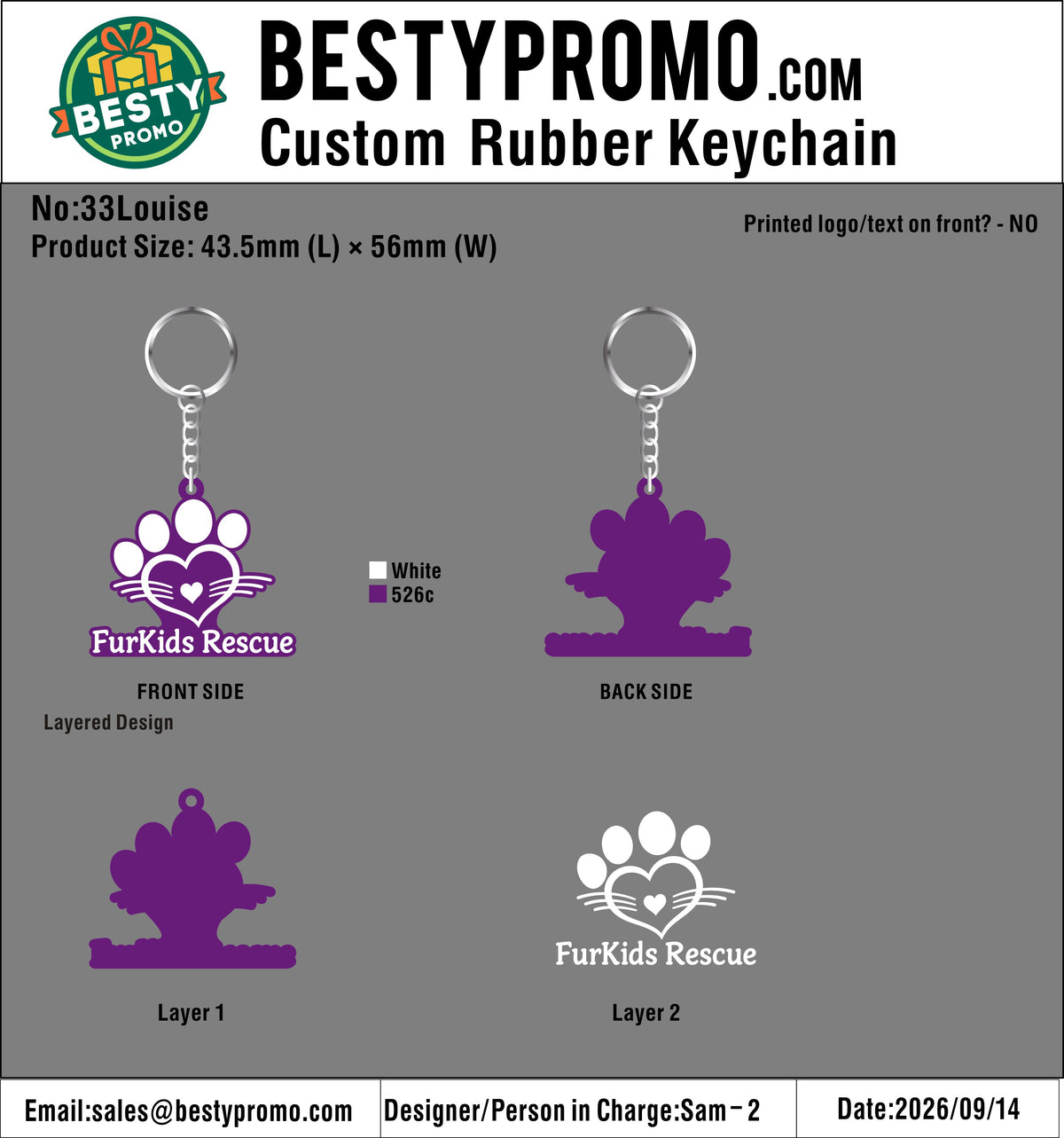 Custom 3D Die Cut Rubber Keychains - 20260915- 33