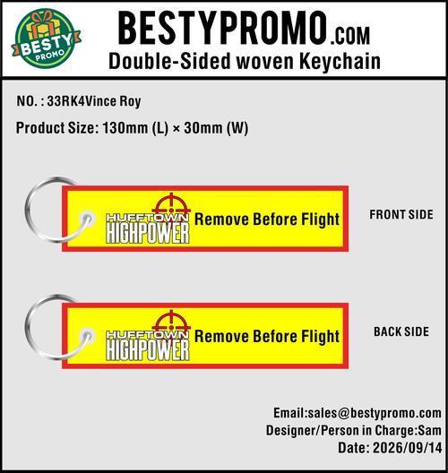 Custom Double-Sided Woven Flight Key Tag - 20260915-33