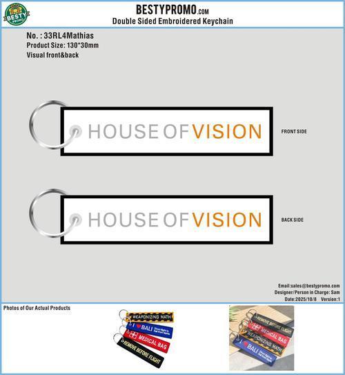 Double-Sided Custom Embroidered Keychain- 33RL4Mathias251008